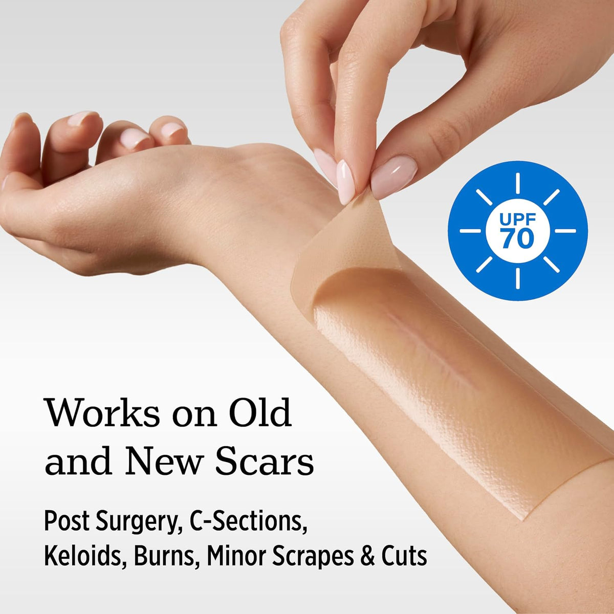 NUVADERMIS Silicone Scar Sheets 120 × 1.5 Medical-Grade Silicone Scar & Face Tape