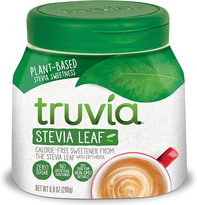 Truvia Original Calorie-Free Sweetener from the Stevia Leaf Spoonable 9.8 oz Jar (280g).
