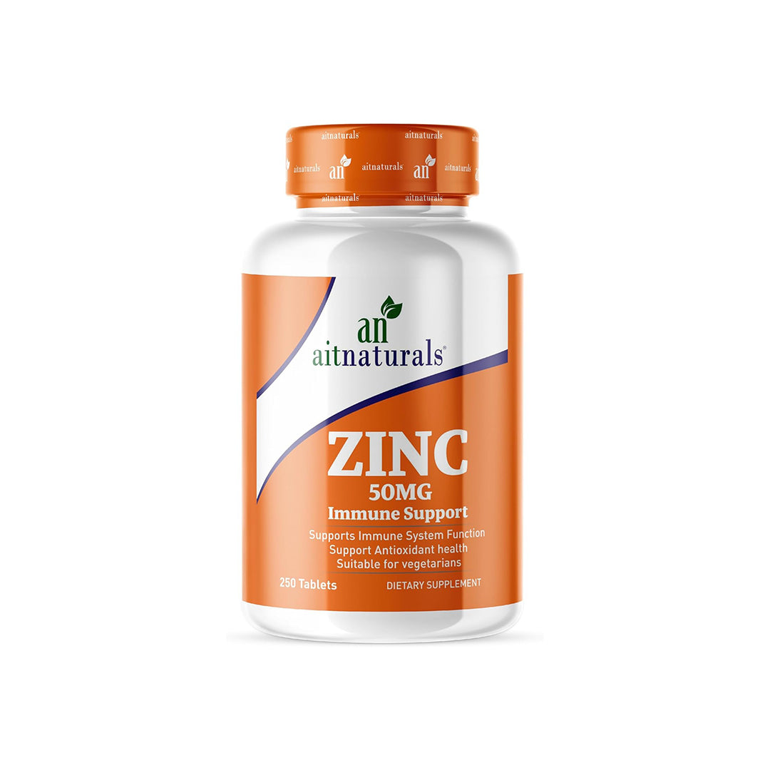 Aitnaturals Zinc Chelated (50mg) - 250 Tablets | Supports Immune System, Antioxidant Health, Restful Sleep, Reduces Oxidative Stress, Enhances Cognitive...