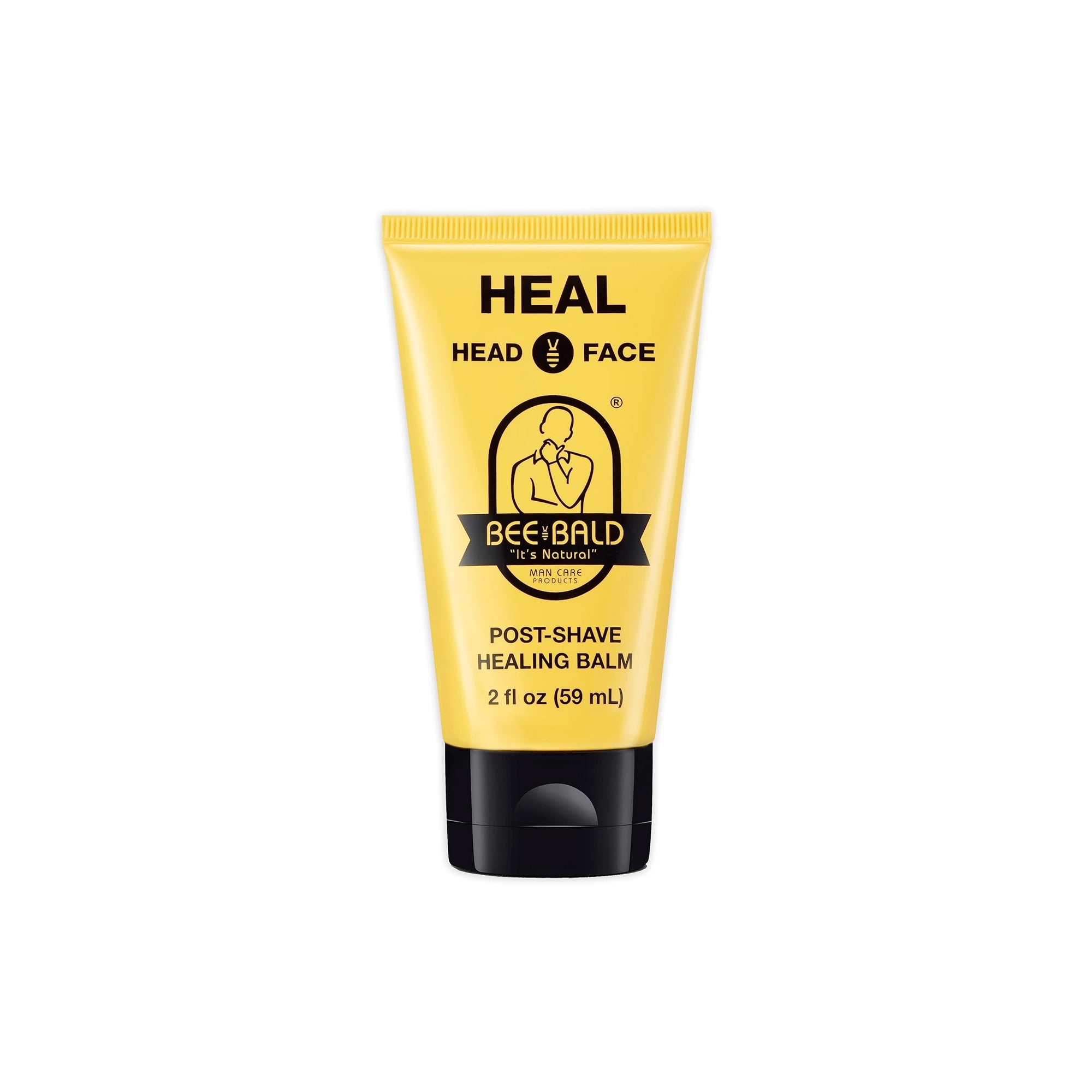Bee Bald HEAL Aftershave Healing Balm – Soothes Razor Burn & Shaving Irritations, 2 fl oz
