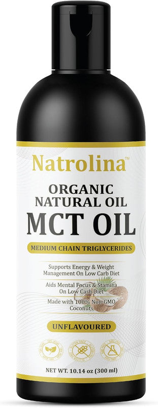 Natrolina Organic Natural MCT Oil (Unflavoured) – 300ml