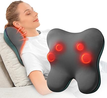 Electric Shiatsu Neck & Back Massager Pillow – With Heat