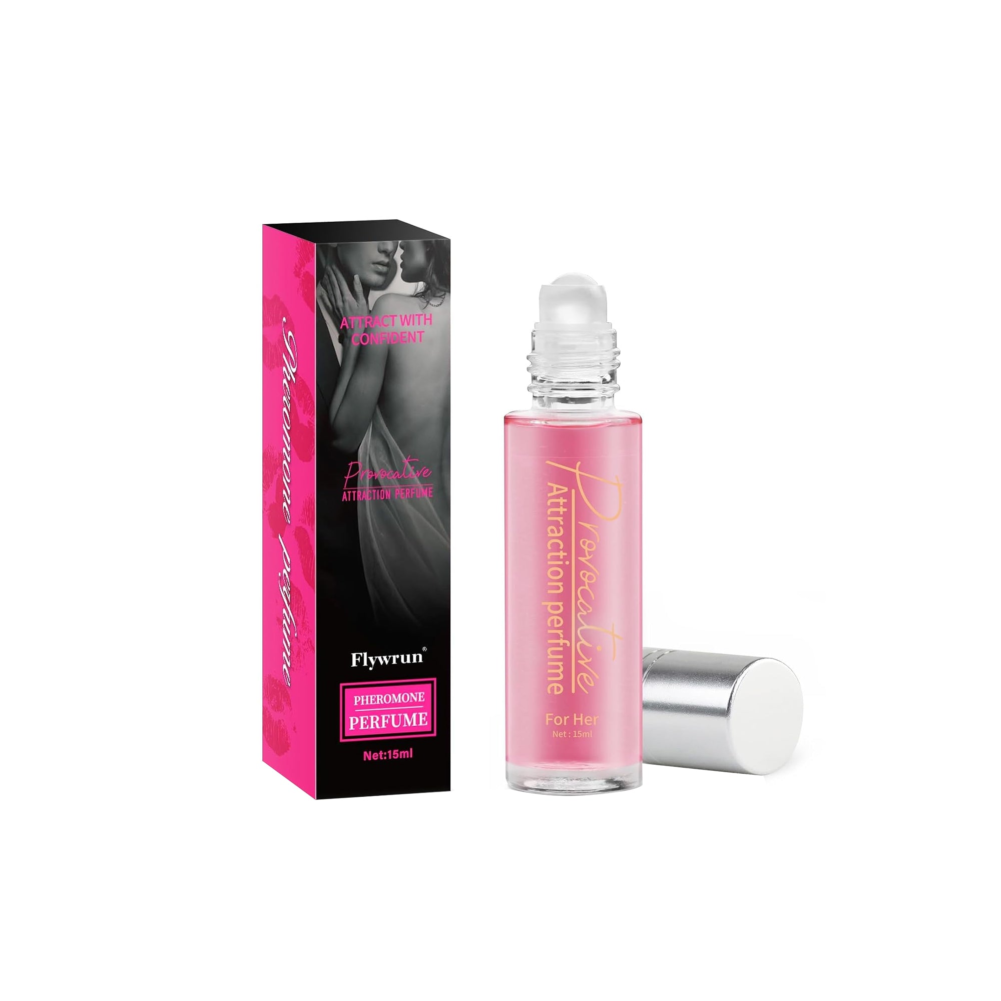 Pheromones Roll-On Perfume for Women – Rose, Long-Lasting & Travel-Friendly, 0.53oz