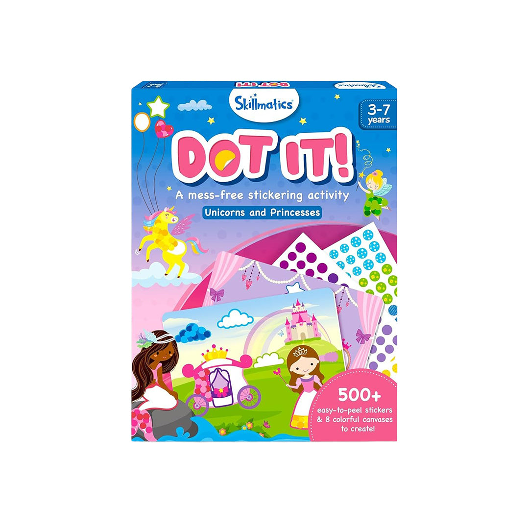Skillmatics Dot It! Sticker Art Activity – Unicorns &amp; Princesses for Kids Ages 3–7