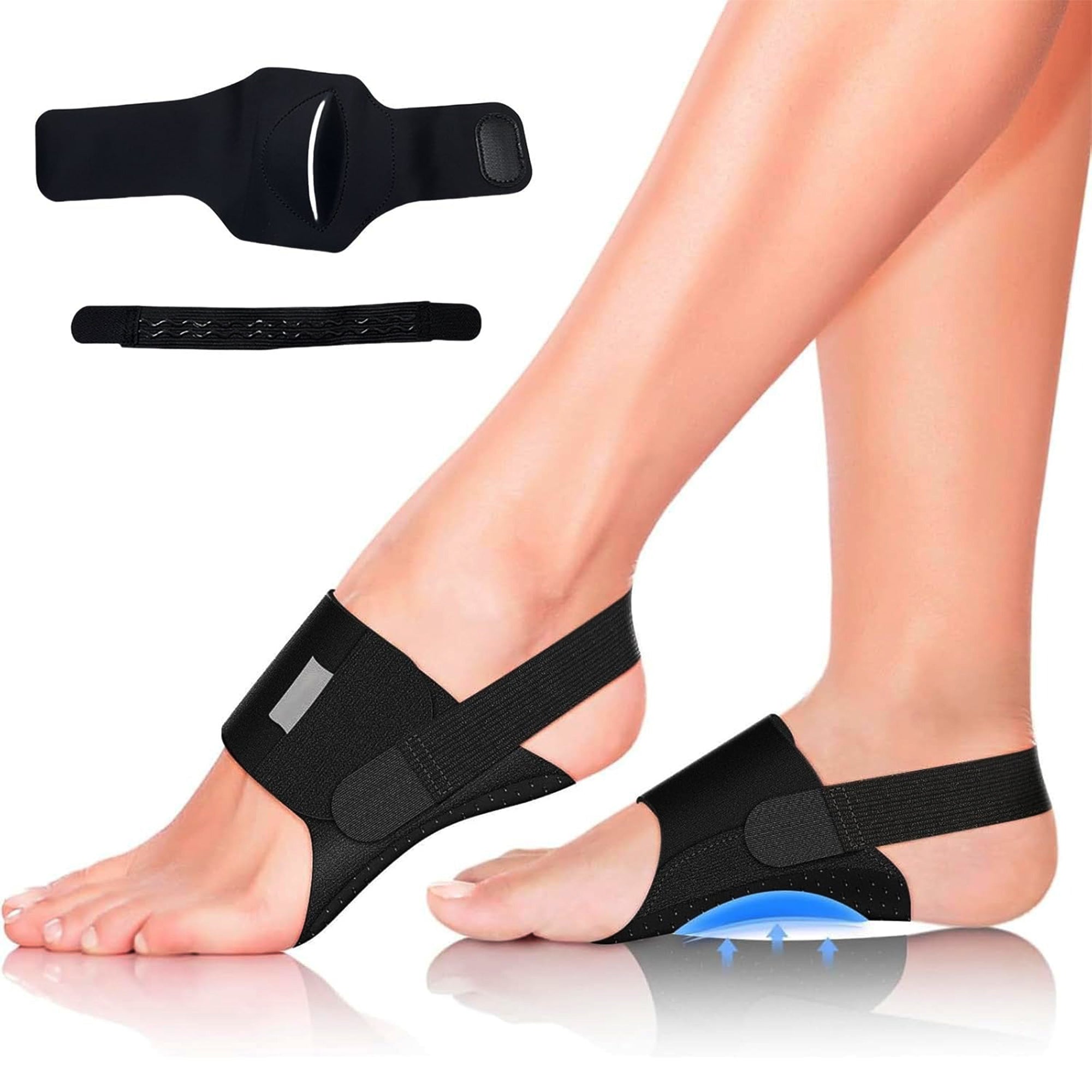 MuSylonz – Upgraded Arch Support Braces for Plantar Fasciitis & Flat Feet (Black)
