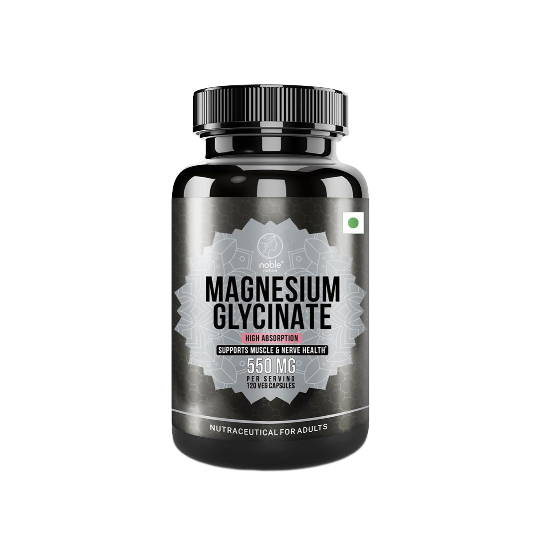 High Absorption Magnesium Glycinate - 120 Veg Capsules - Supplement to Support Stress Relief, Sleep, Heart Health, Nerves and Muscles