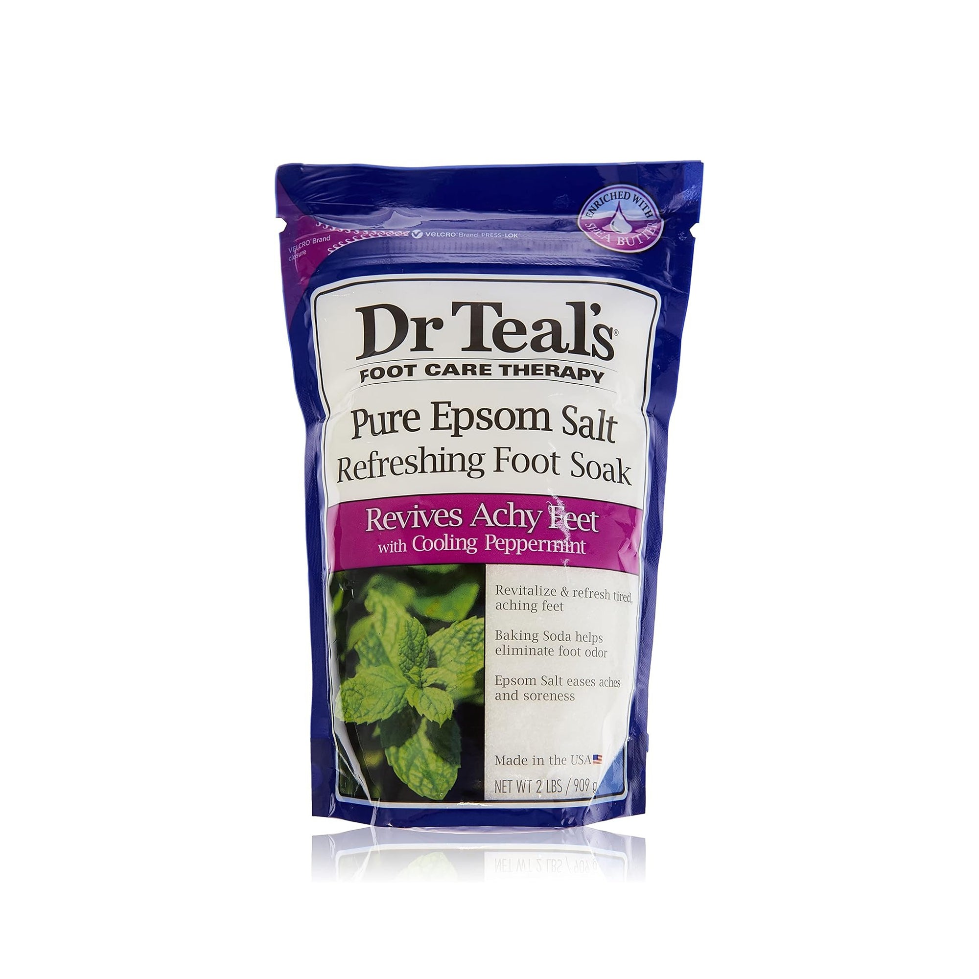 Dr. Teal’s – Pure Epsom Salt Foot Soak with Cooling Peppermint (909g)