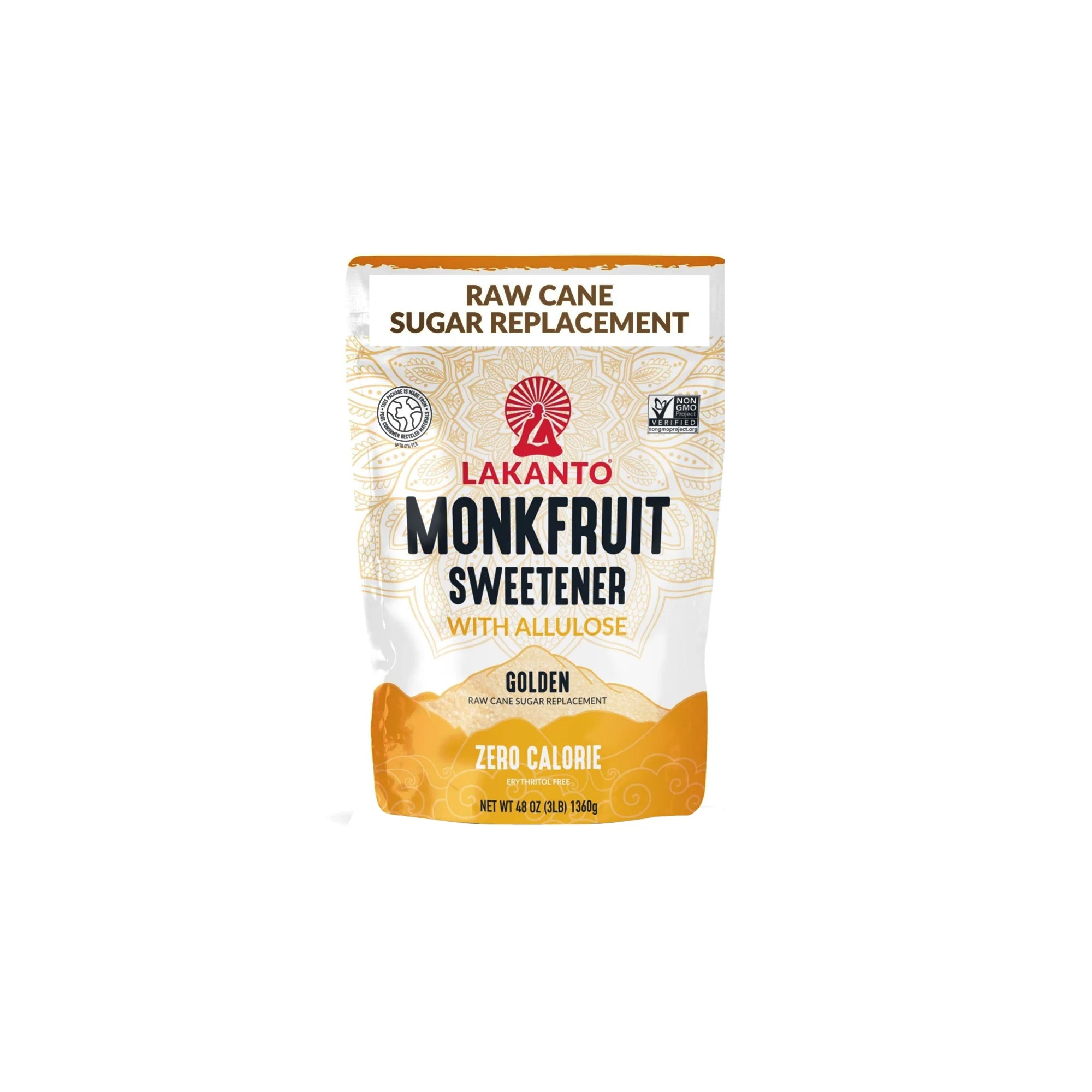 Lakanto Golden Monk Fruit Sweetener with Allulose – Raw Sugar Substitute, 3 lb