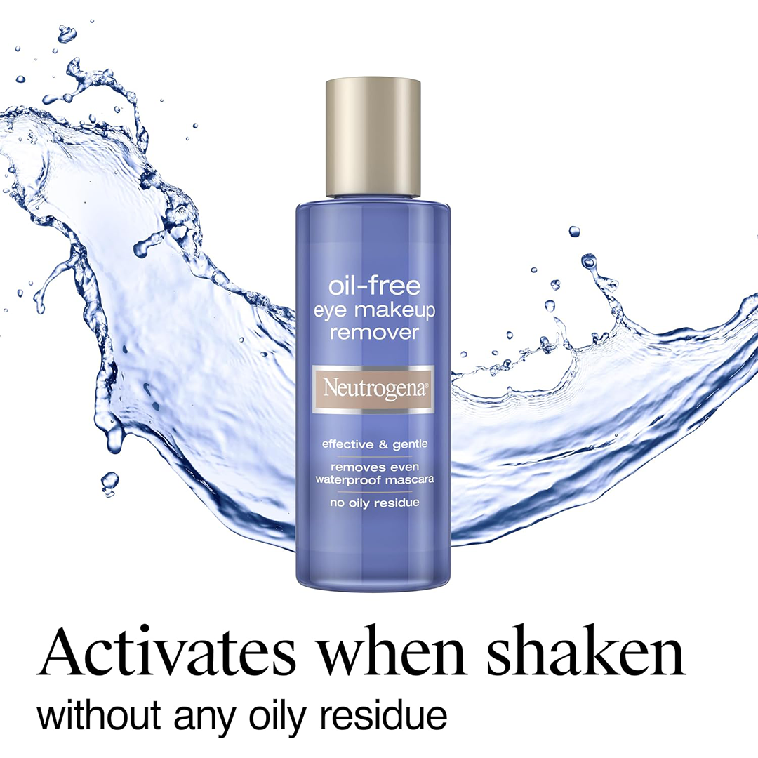 Neutrogena Oil-Free Eye Makeup Remover Gentle & Effective Waterproof Makeup Removal | 5.5 oz (162 mL)
