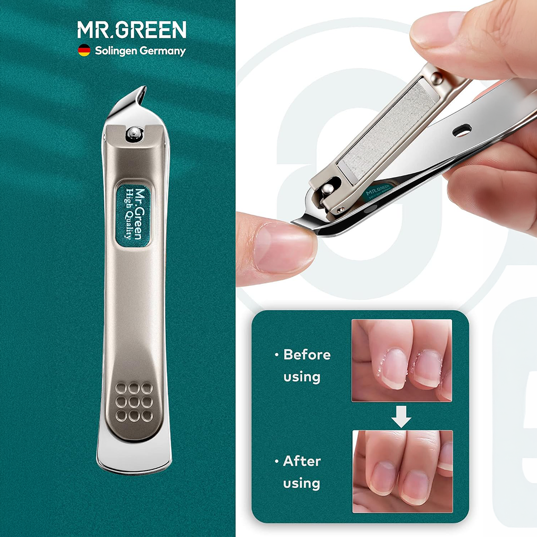 MR.GREEN Professional Manicure & Pedicure Set Stainless Steel Nail Care Kit with Travel Case
