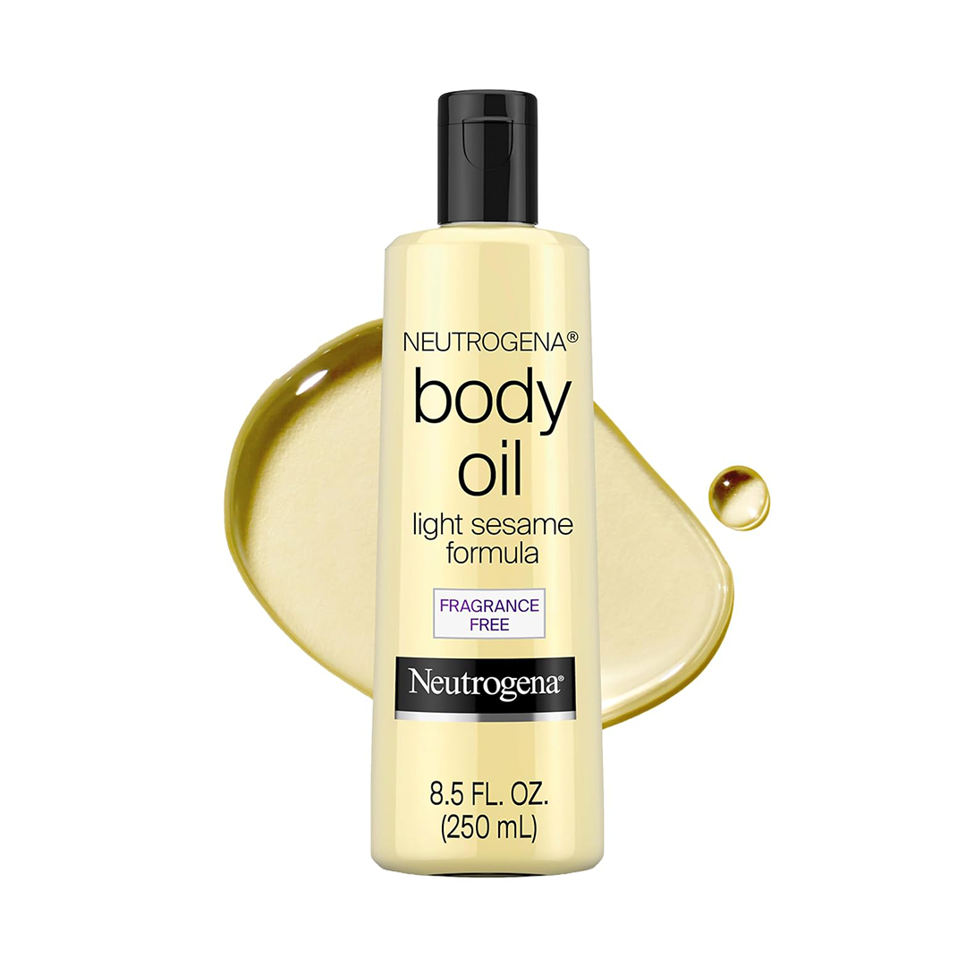 Neutrogena Body Oil Fragrance-Free Light Sesame Oil Formula for Dry Skin Moisturizing & Hydration (250ml)