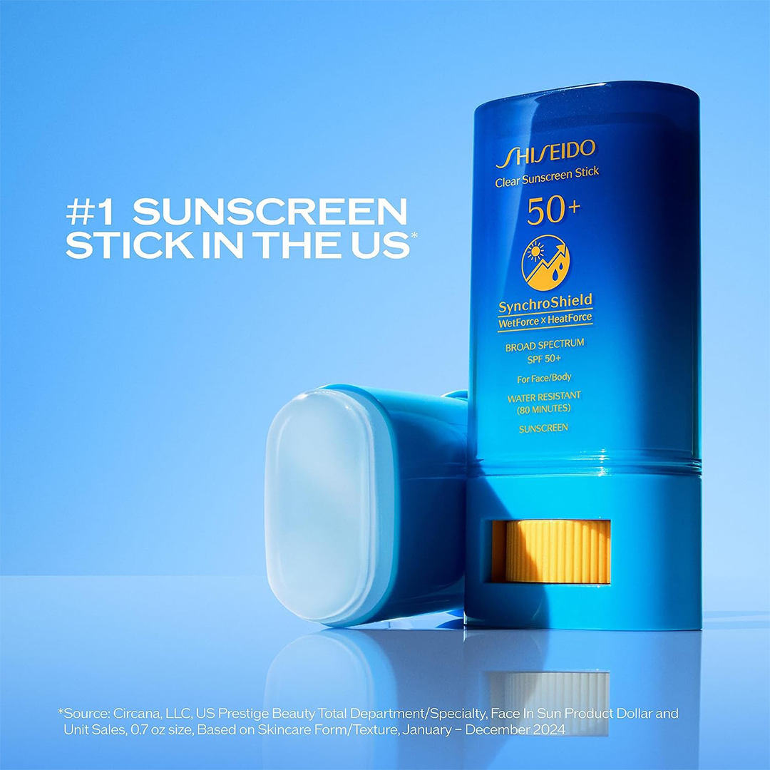 Shiseido Clear Sunscreen Stick SPF 50+ Invisible Broad-Spectrum Face Sun Protection