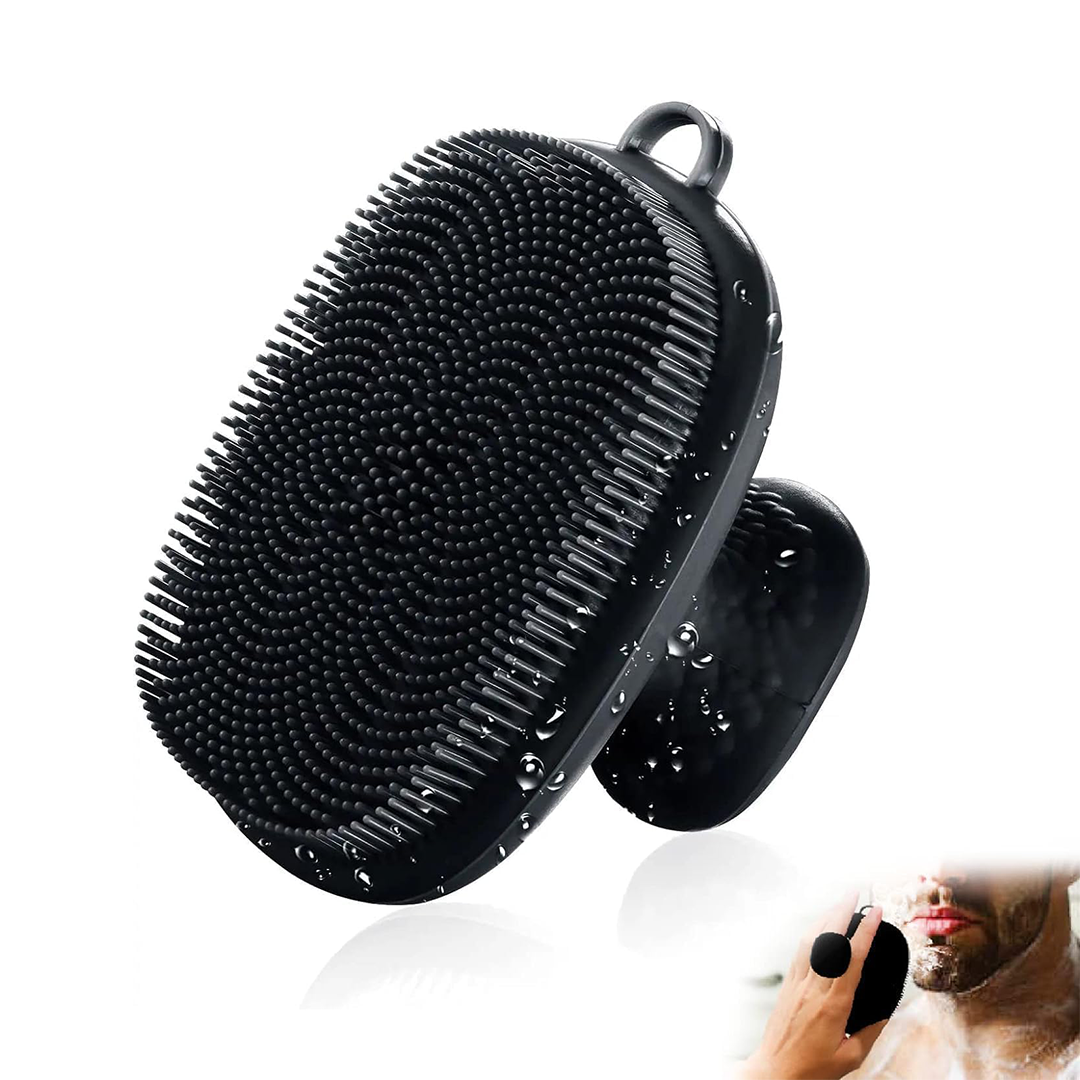 Silicone Face Scrubber for Men Facial Cleansing Brush Manual Waterproof Skin Care 2 Pack