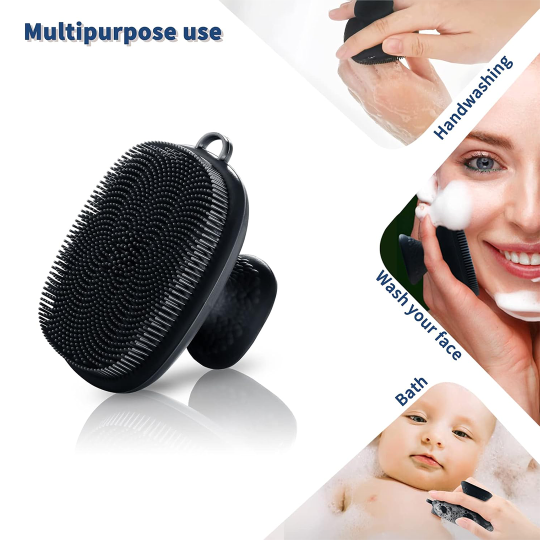 Silicone Face Scrubber for Men Facial Cleansing Brush Manual Waterproof Skin Care 2 Pack