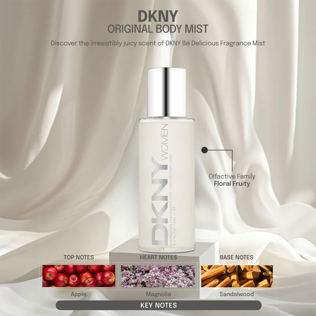DKNY Women Body Spray (250ml) Energizing Citrus & Crisp Floral Mist
