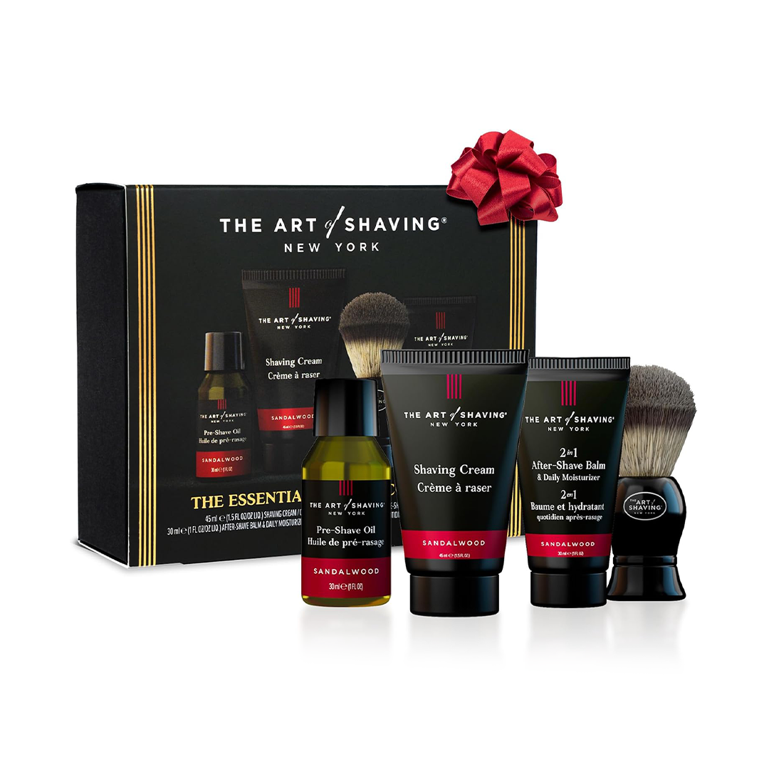 The Art of Shaving Sandalwood 4-in-1 Trial Kit Pre-Shave, Cream, Brush & Balm