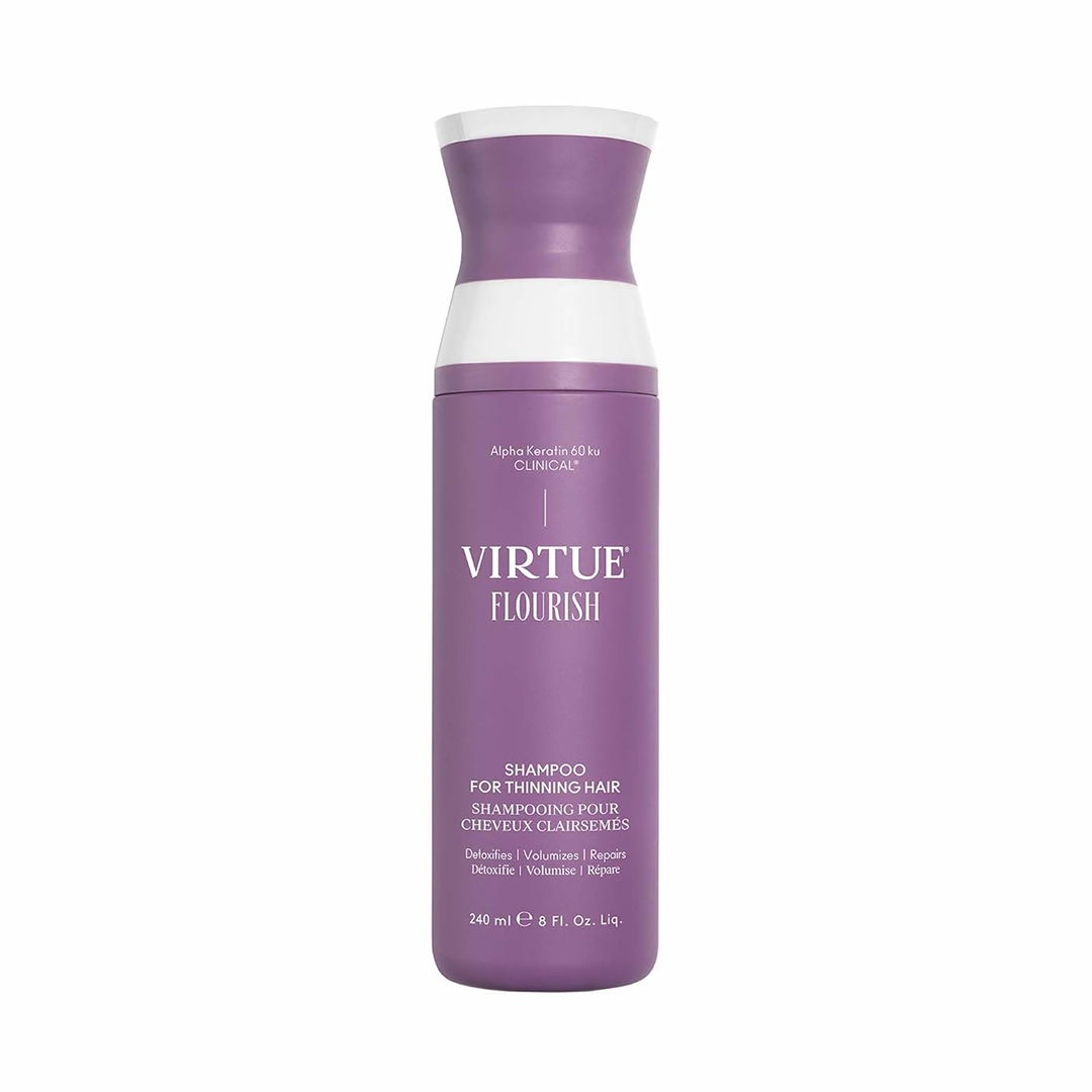 VIRTUE Flourish Sulfate-Free Shampoo Volumizing & Hair Growth Support for Thinning Hair