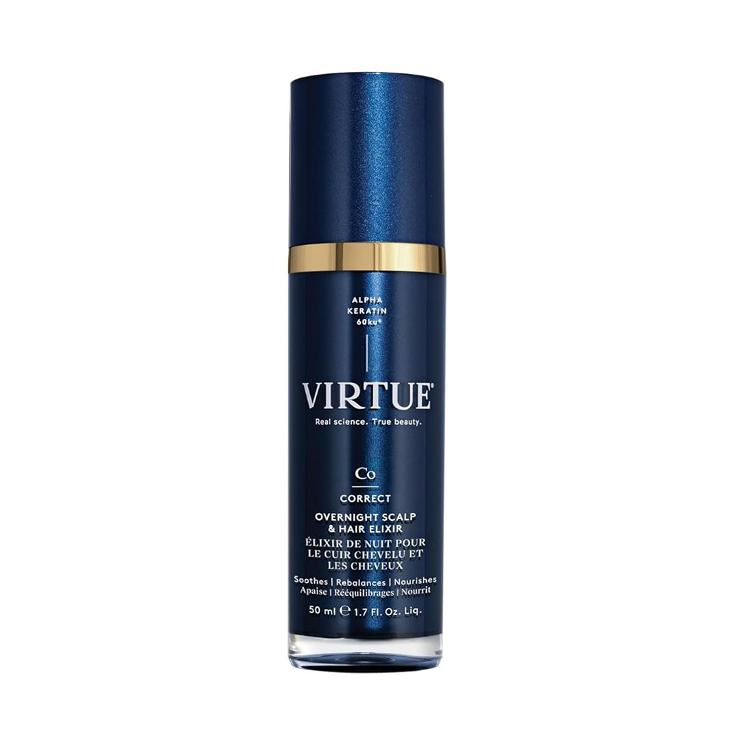 VIRTUE Correct Overnight Scalp & Hair Elixir Drug-Free, Dermatologist Tested, 1.7 fl oz