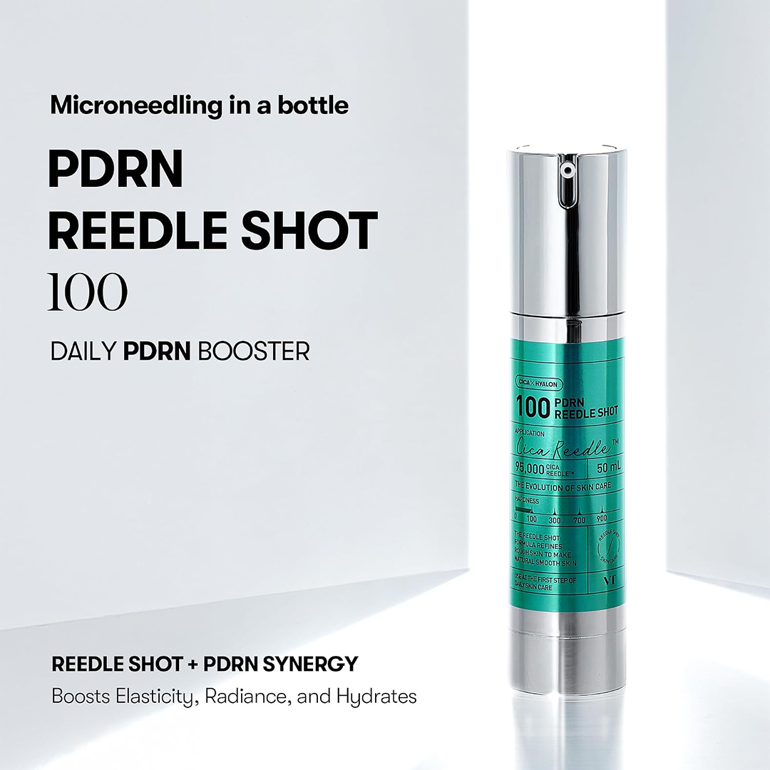 VT COSMETICS PDRN Reedle Shot 100 Serum Vegan PDRN & Microneedling Booster, 50ml
