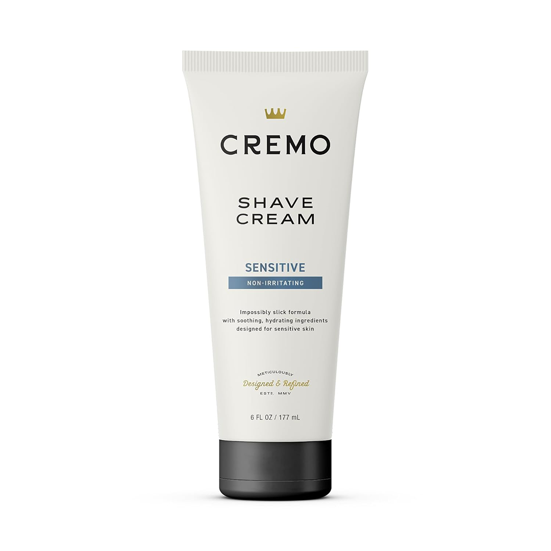Cremo Sensitive Shave Cream Ultra-Slick, Razor Burn & Cut Protection, 6 fl oz