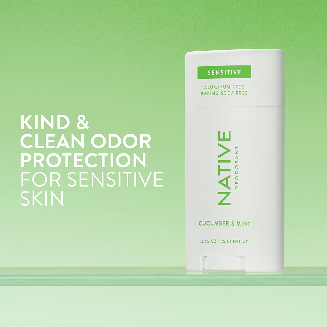 Native Sensitive Deodorant Cucumber & Mint, Aluminum-Free, 72-Hour Odor Control