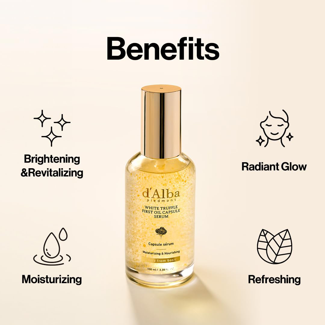 dalba Piedmont White Truffle Oil Capsule Serum Vita Boost Radiance Serum, 3.38 oz