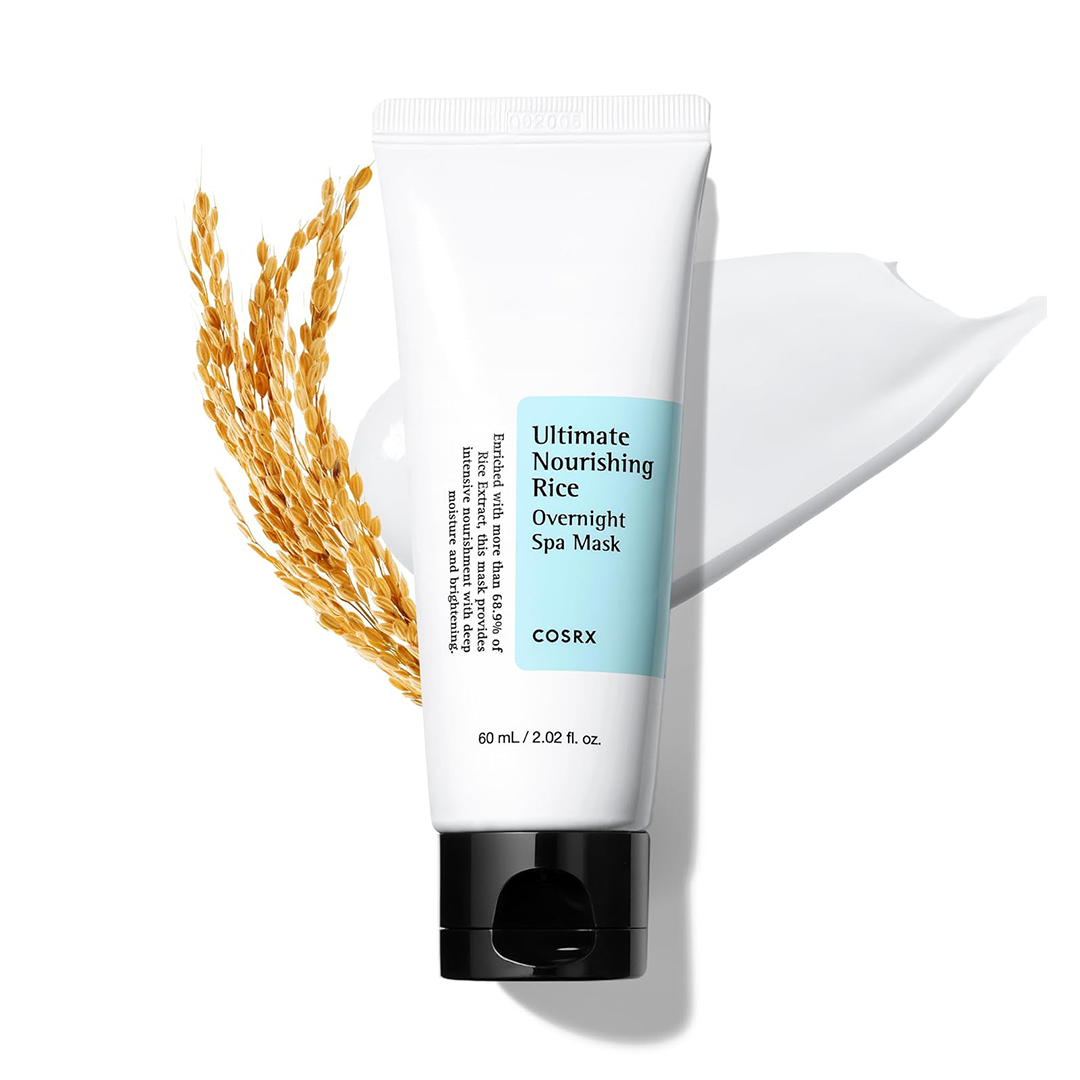 COSRX Rice Overnight Spa Mask Hydrating Niacinamide Sleeping Mask, 60ml