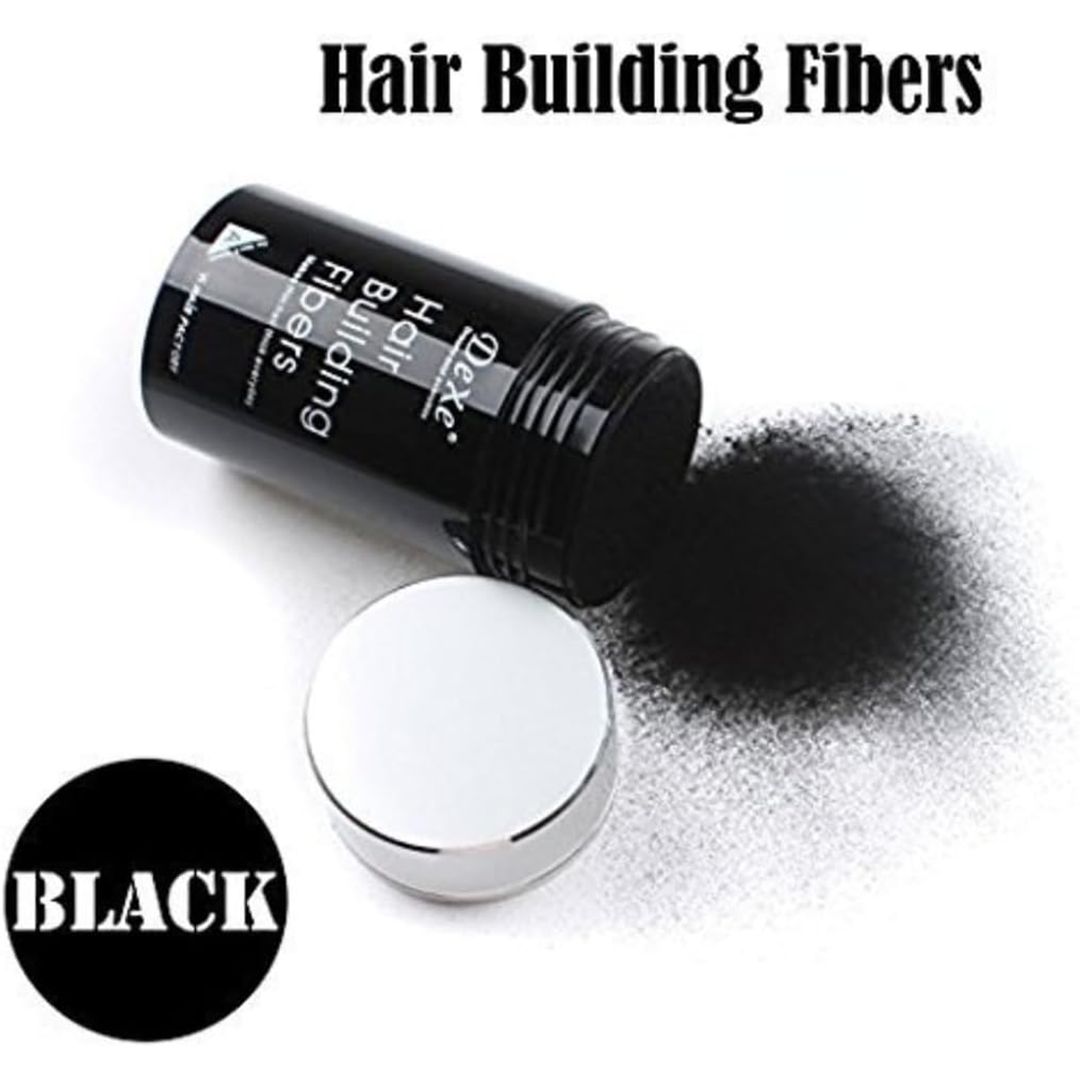 NIKITA.VIVI Hair Building Fibers Black 2 x 22g Volumizing Hair Thickening Powder for Thinning Hair and Beard for Men and Women