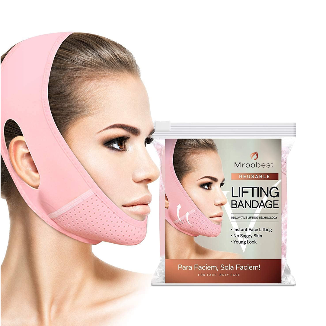 Mroobest V Line Face Lifting Mask Reusable Chin Strap Double Chin Reducer Jawline Slimming and Face Contouring Band