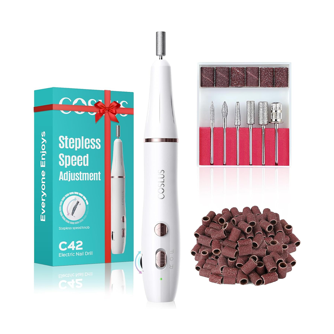 COSLUS Wireless Electric Nail Drill Portable Gel & Acrylic Nail File
