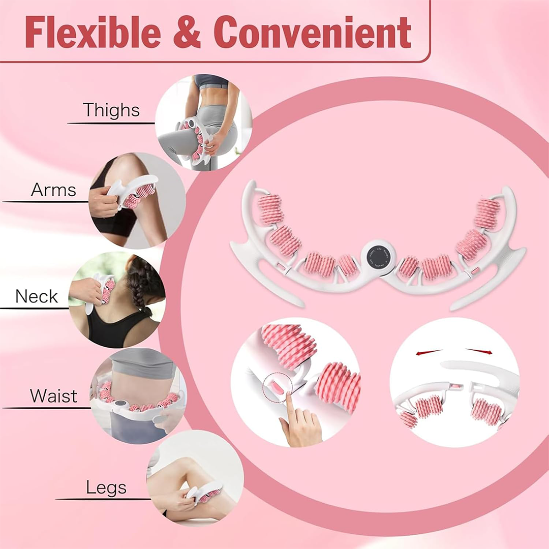 Manual Cellulite Massage Roller Deep Tissue Lymphatic Drainage Body Sculpting Tool for Legs, Thighs, Arms, Back & Muscle Recovery