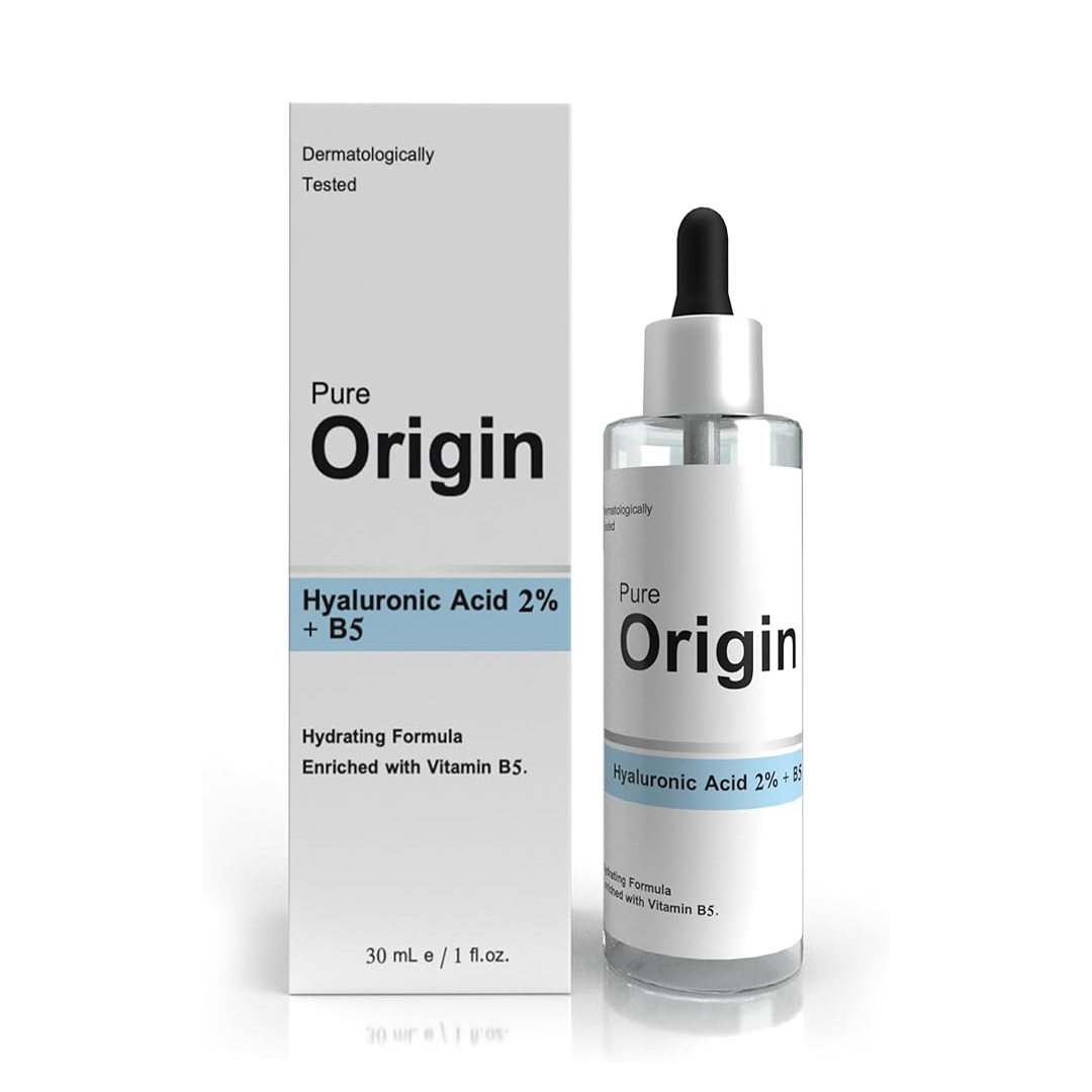 Pure Origin Hyaluronic Acid 2% + B5 Face Serum 30ml - Hydrating Serum for Plump Skin, Fine Lines & Moisture Support