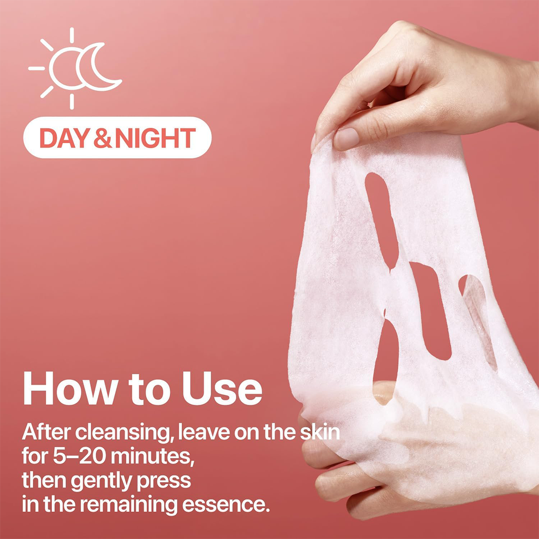 numbuzin No 3 Tingle Pore Softening Sheet Mask 5 Sheets Korean Face Mask with Galactomyces and Bifida for Pore Care Hydration and Smooth Skin