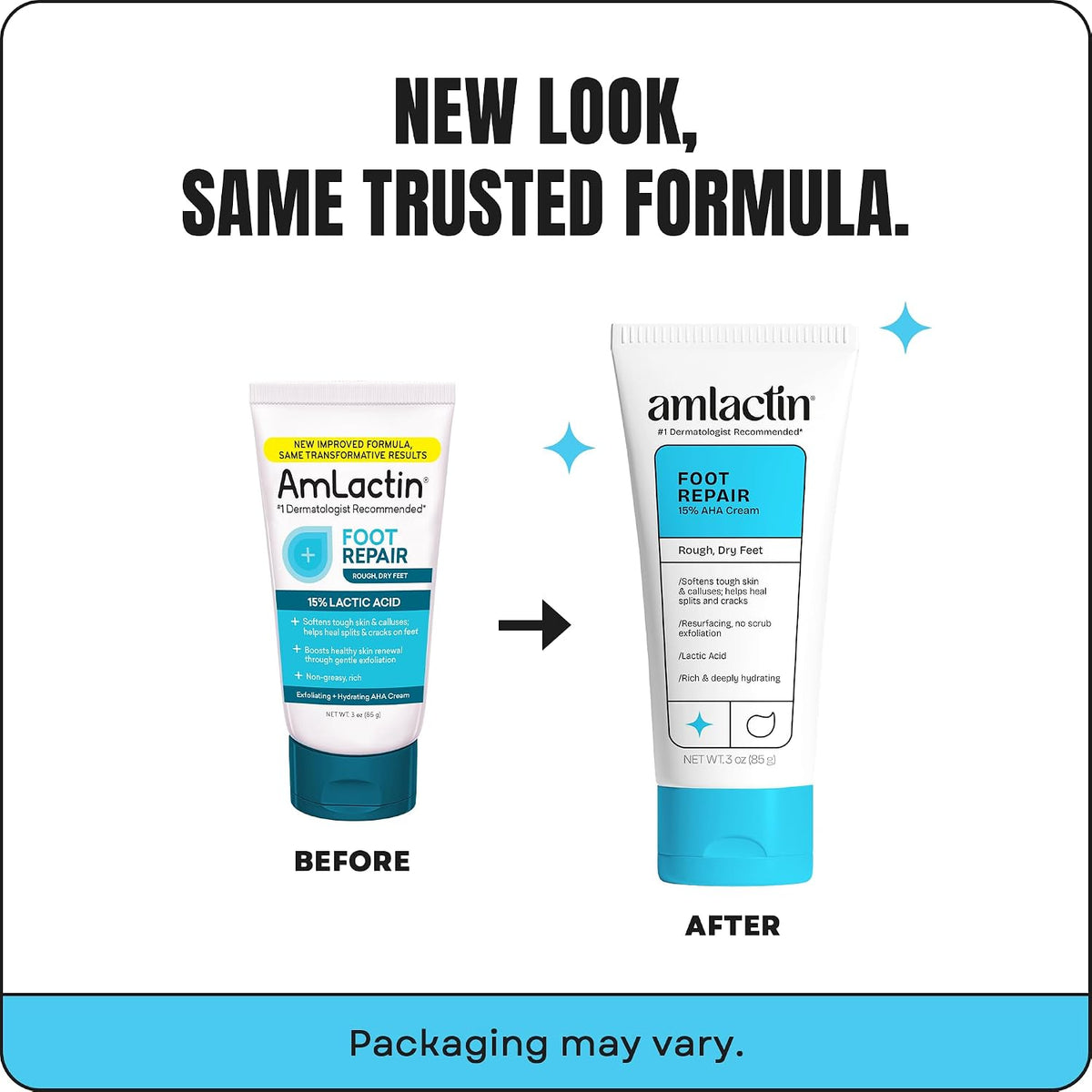AmLactin Foot Repair Cream 3oz Dry, Cracked Heels & Callus Softener