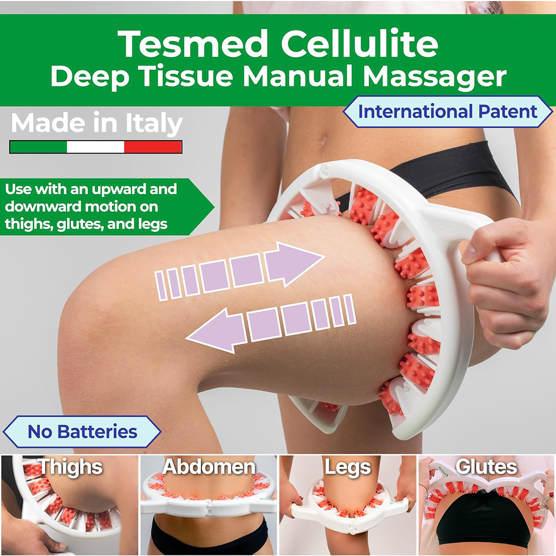 TESMED Cellulite Massager Anticellulite Roller Device for Skin Firming & Smoothing Color May Vary