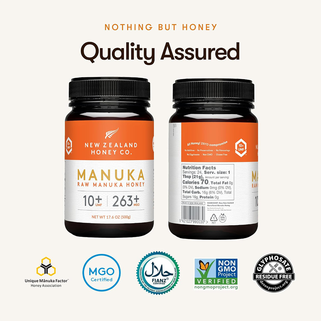 New Zealand Honey Co. Raw Manuka Honey UMF 10+ / MGO 263+