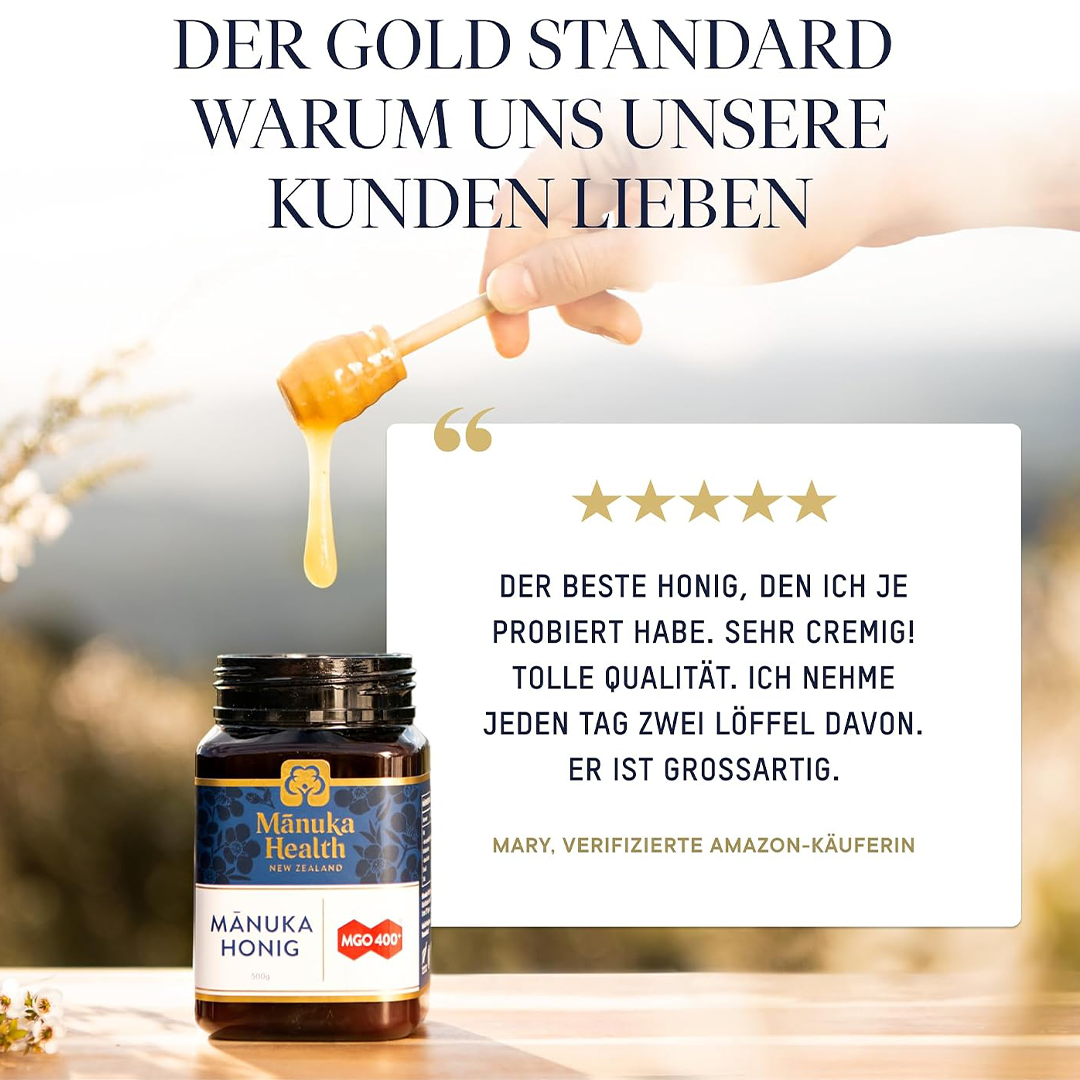 Manuka Health UMF 13+ / MGO 400+ Manuka Honey 250g Authentic Raw Superfood Honey from New Zealand