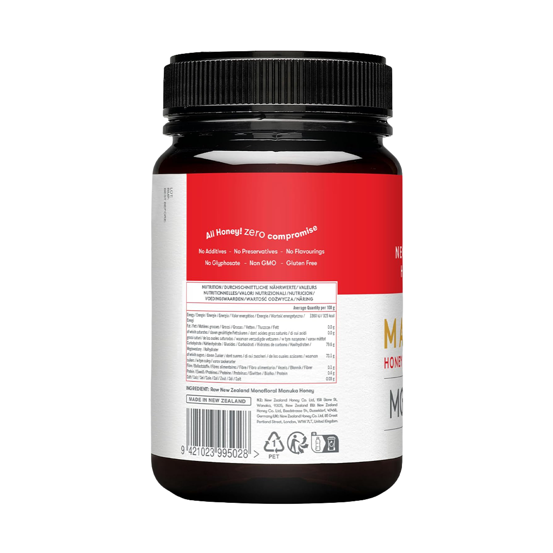 New Zealand Honey Co Manuka Honey MGO 400 High Activity Pure Raw Superfood 500g