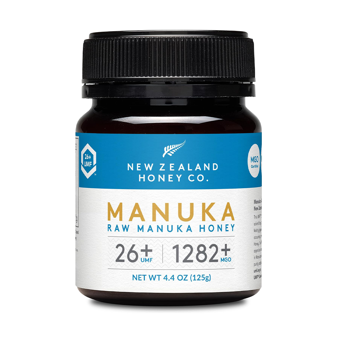 New Zealand Honey Co. Manuka Honey UMF 26+ Raw MGO 1282+ Certified, 4.4 oz