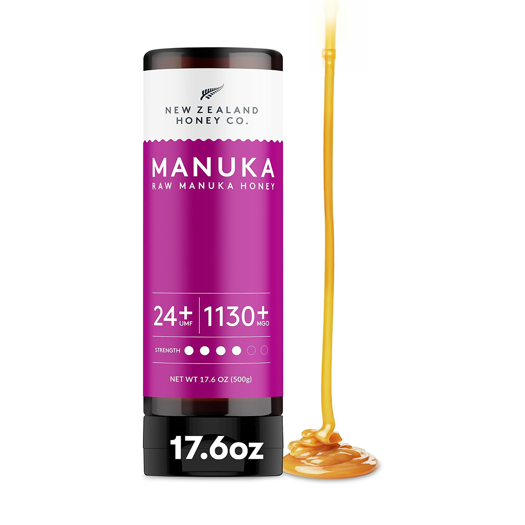 New Zealand Honey Co. Manuka Honey UMF 24+ Raw Premium Honey, 500g (17.6 oz)