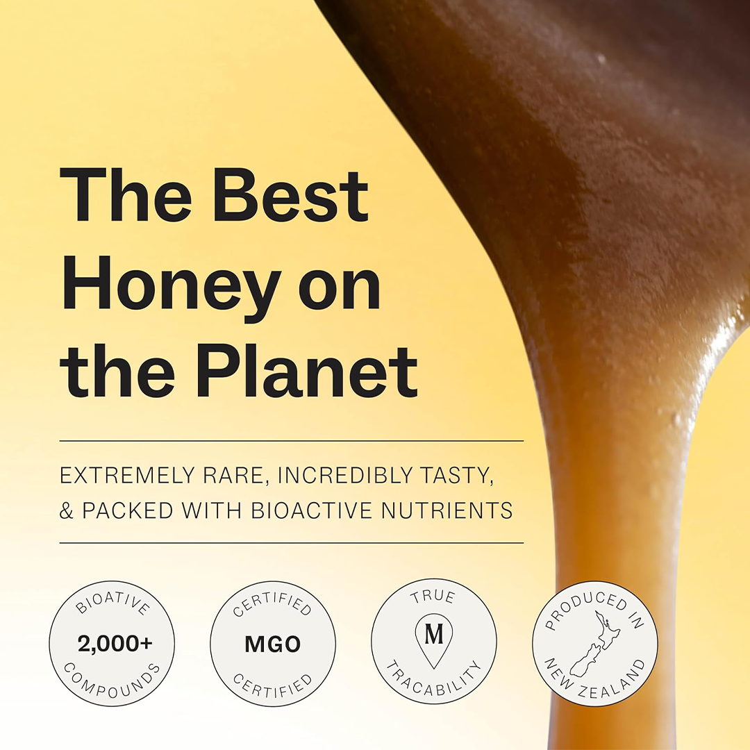 Manukora Raw Manuka Honey MGO 200+ Non-GMO Squeezy Bottle, 360g