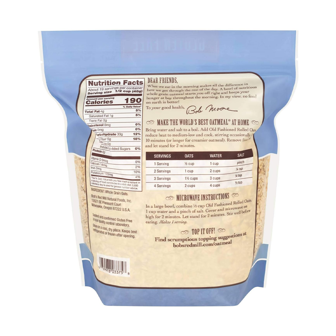 Bob's Red Mill Gluten Free Old Fashioned Rolled Oats 32oz