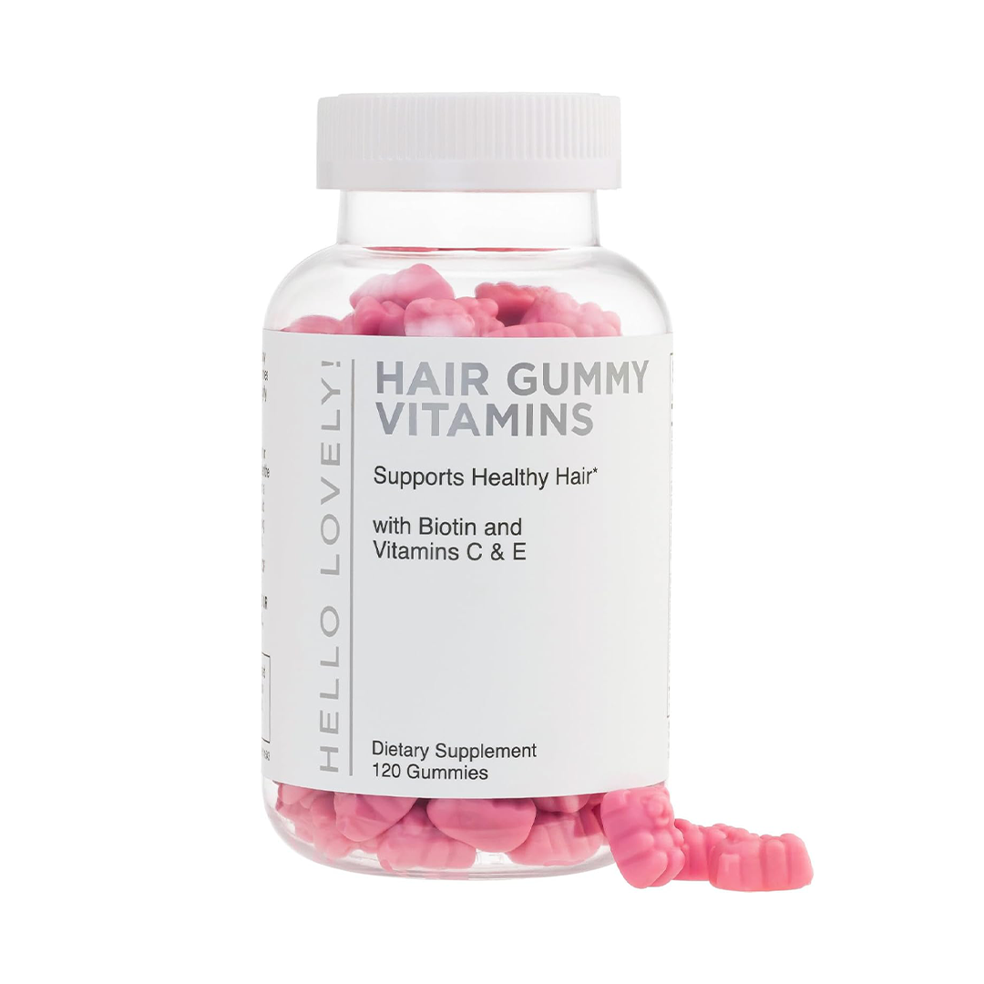 Hello Lovely Hair Vitamins Gummies Biotin 5000mcg for Hair Growth & Strong Nails 120 Count