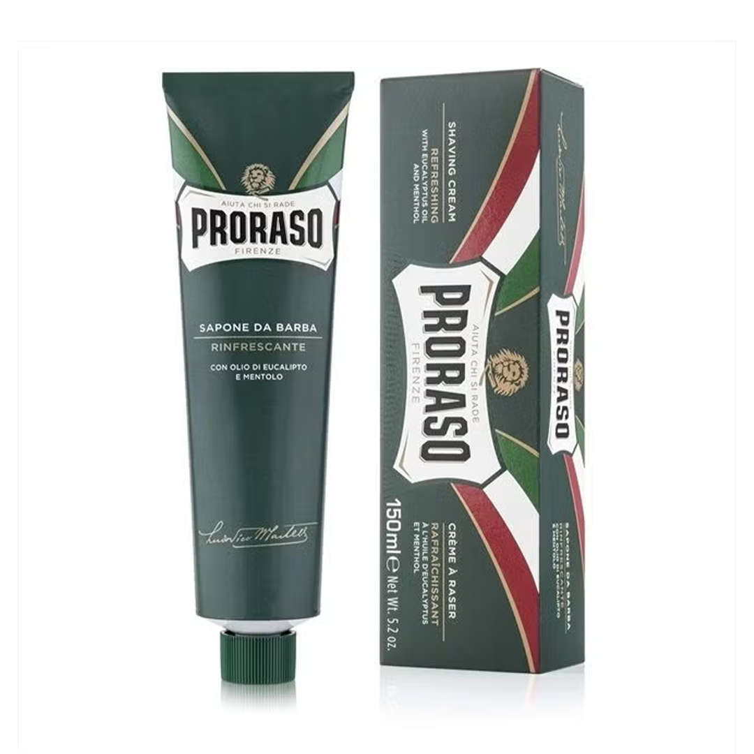Proraso Shaving Cream Refreshing Toning Eucalyptus Oil Menthol Made In Italy Green Tube 150ml