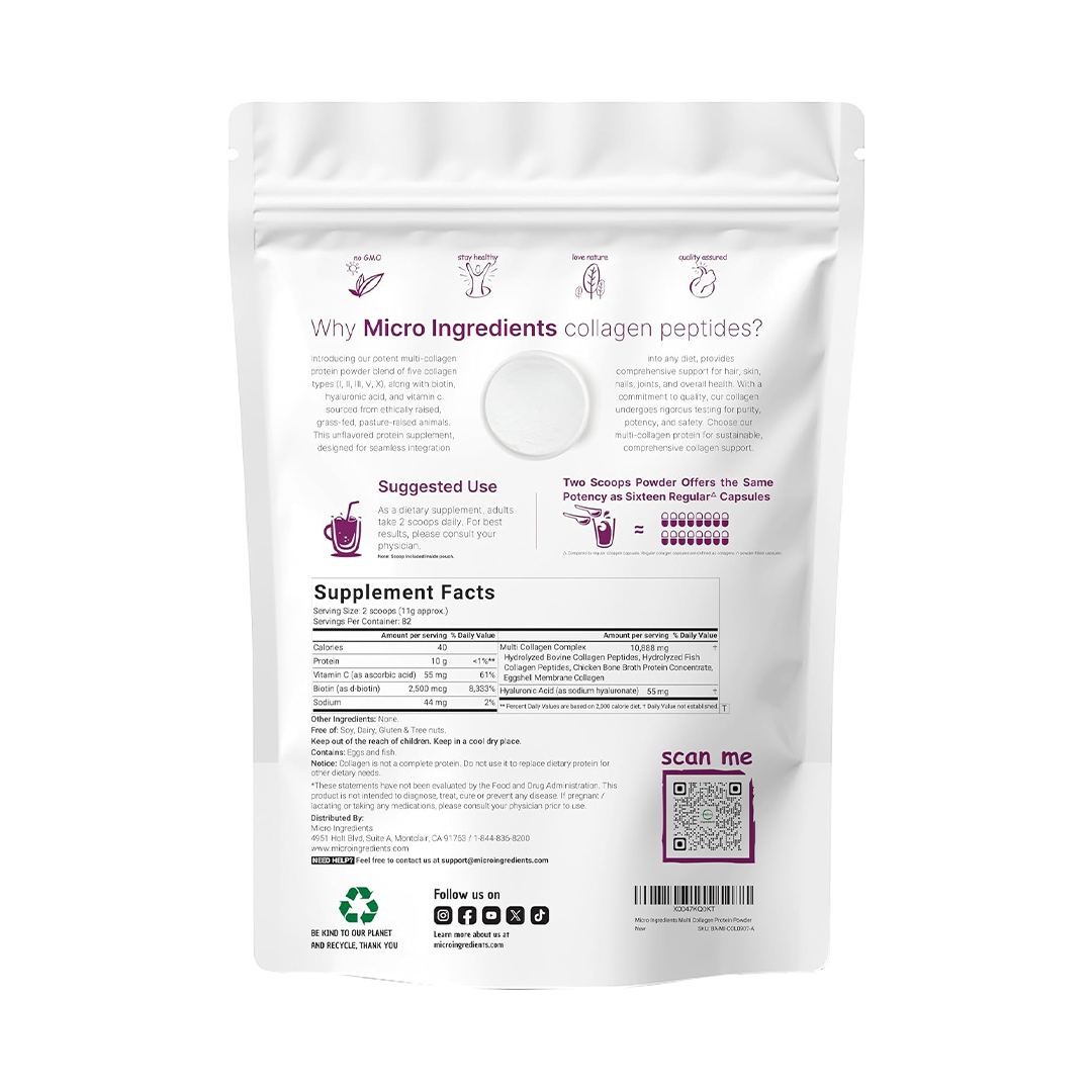 Multi Collagen Protein Powder (2 Pounds) The "Full-Spectrum" Beauty & Joint Formula