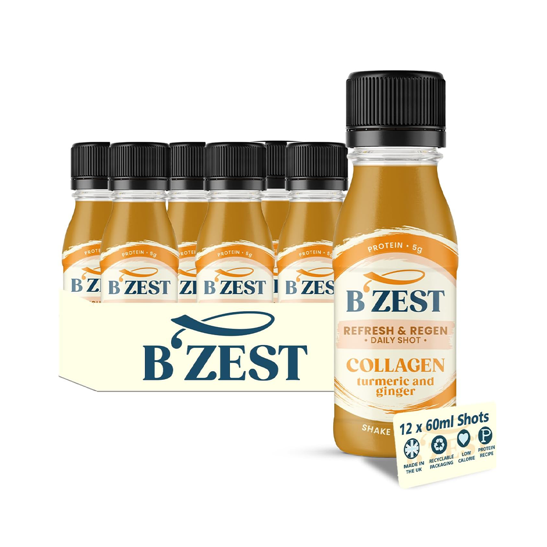 BumbleZest Ginger Turmeric Collagen Health Shot 12 x 60ml