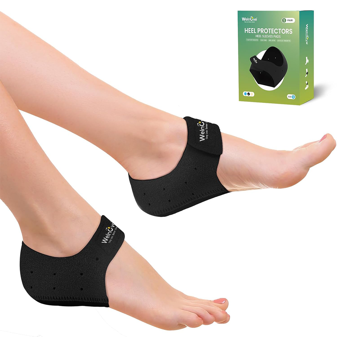 Welnove Gel Heel Protector Cups Plantar Fasciitis & Heel Pain Relief Inserts