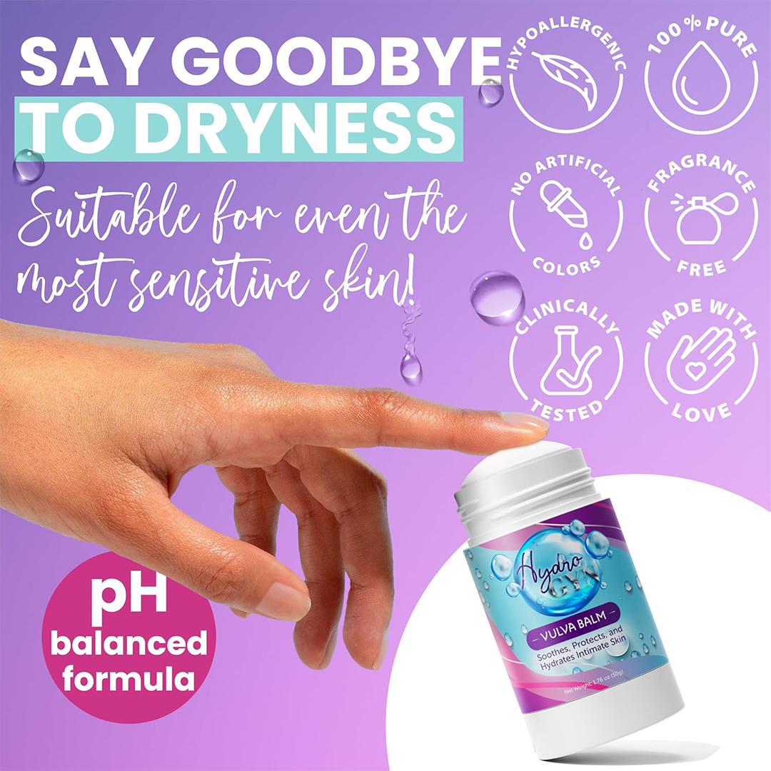 HydroGyn Vulva Balm Hormone-Free Vaginal Moisturizer for Dryness, Itching & Irritation | Menopause Support