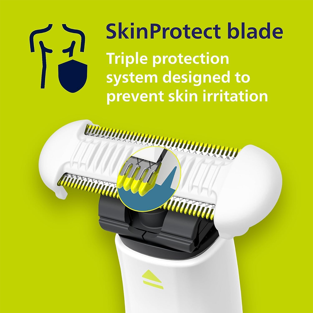 Philips OneBlade Intimate Trimmer SkinProtect Electric Shaver for Sensitive Areas