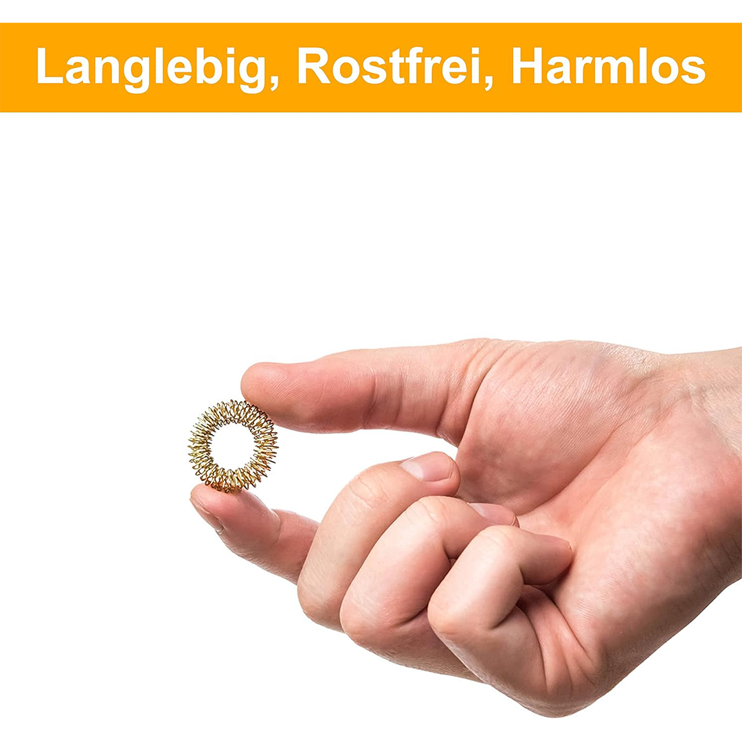 VONERO Premium Acupressure Rings Finger Massage & Anti-Stress Set (12 Pack)